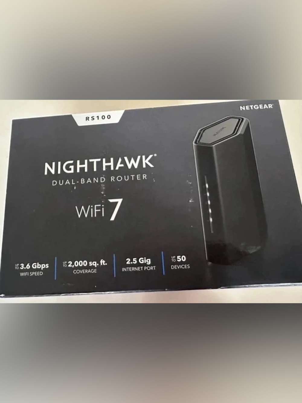 Netgear nighthawk dual-band wifi 7 router RS100